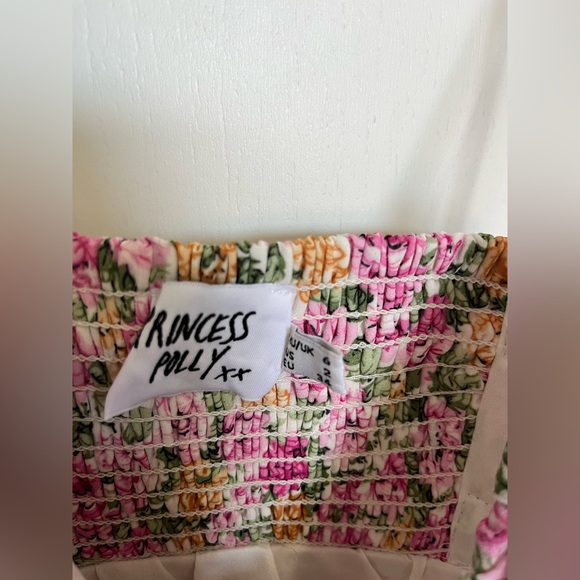 Princess Polly Emily Maxi Dress Sz US 6 Pink Floral‎ Lace Cottage Coquette Fairy - Picture 5 of 6